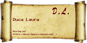 Duca Laura névjegykártya